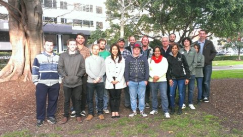 Presenter Martin Driver (6th from right) with Eco Logical Australia staff members from the Western Sydney Bush Regeneration and the Aboriginal Riverkeeper Teams. (Eco Logical Australia)